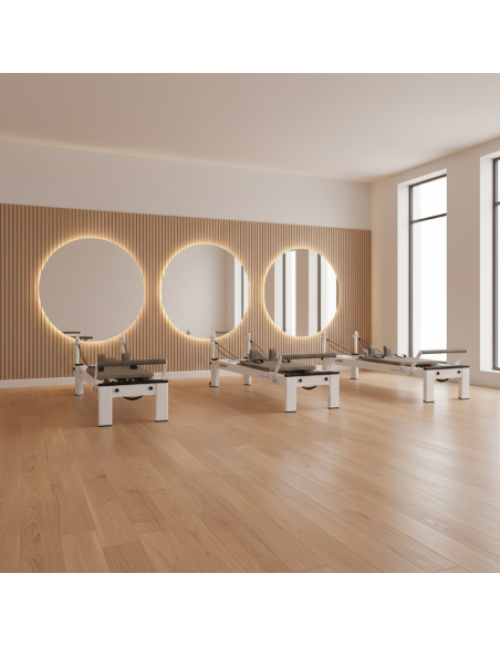 Bonpilates Equipment REFORMER ALUMINIUM MONITOR - WHITE BONPILATES 3
